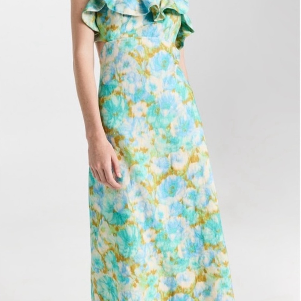 NWT Zimmermann High Tide Frill Midi Dress (US8) - Picture 9 of 9